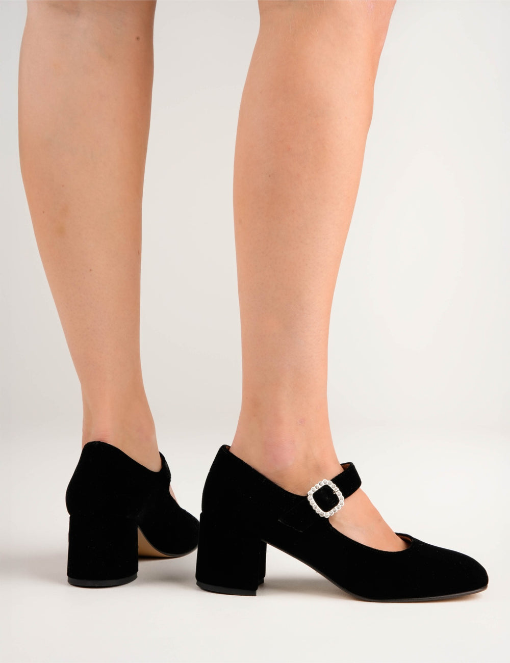 Honey Velvet Diamante Shoe