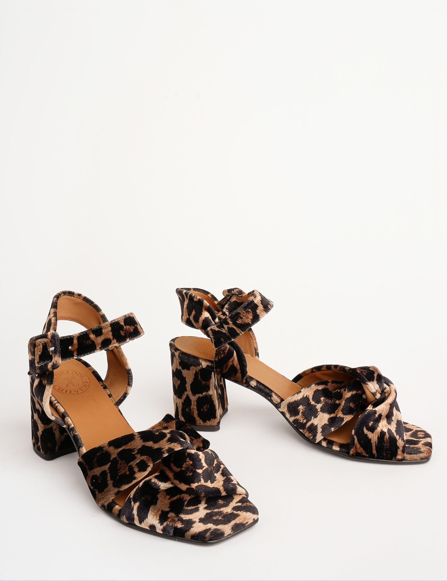 Infinity Leopard Velvet Sandal