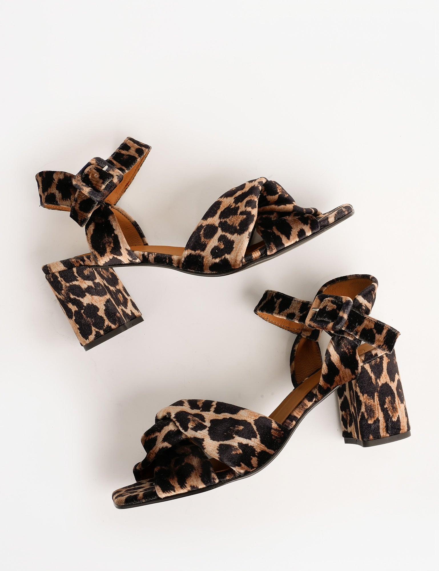 Infinity Leopard Velvet Sandal