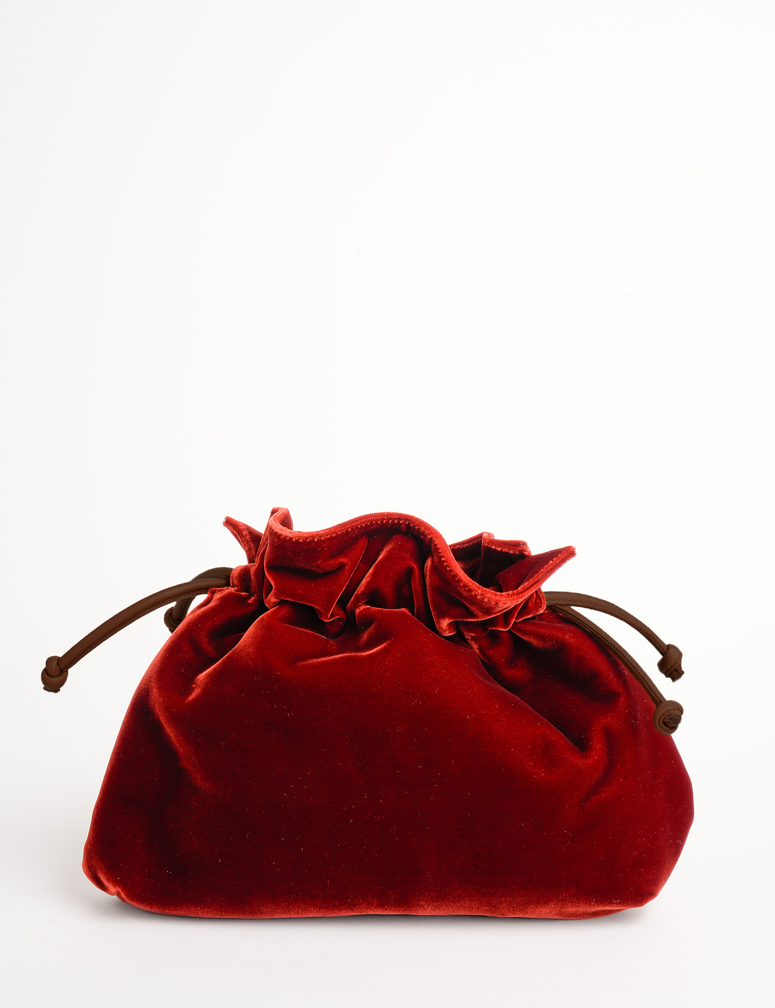 Puffball Velvet Clutch