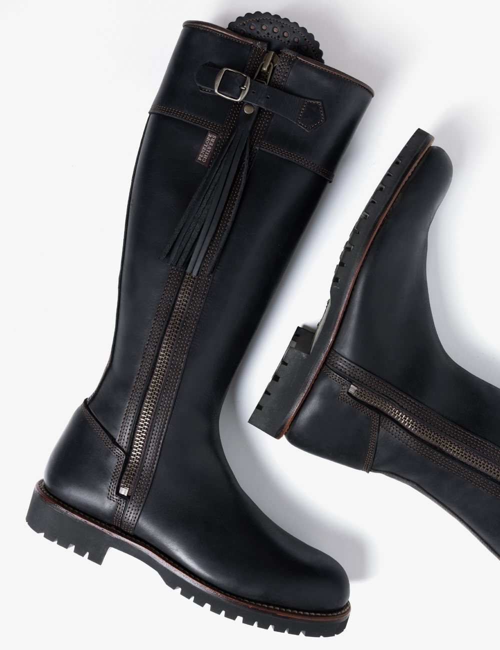 Inclement Long Leather Tassel Boot