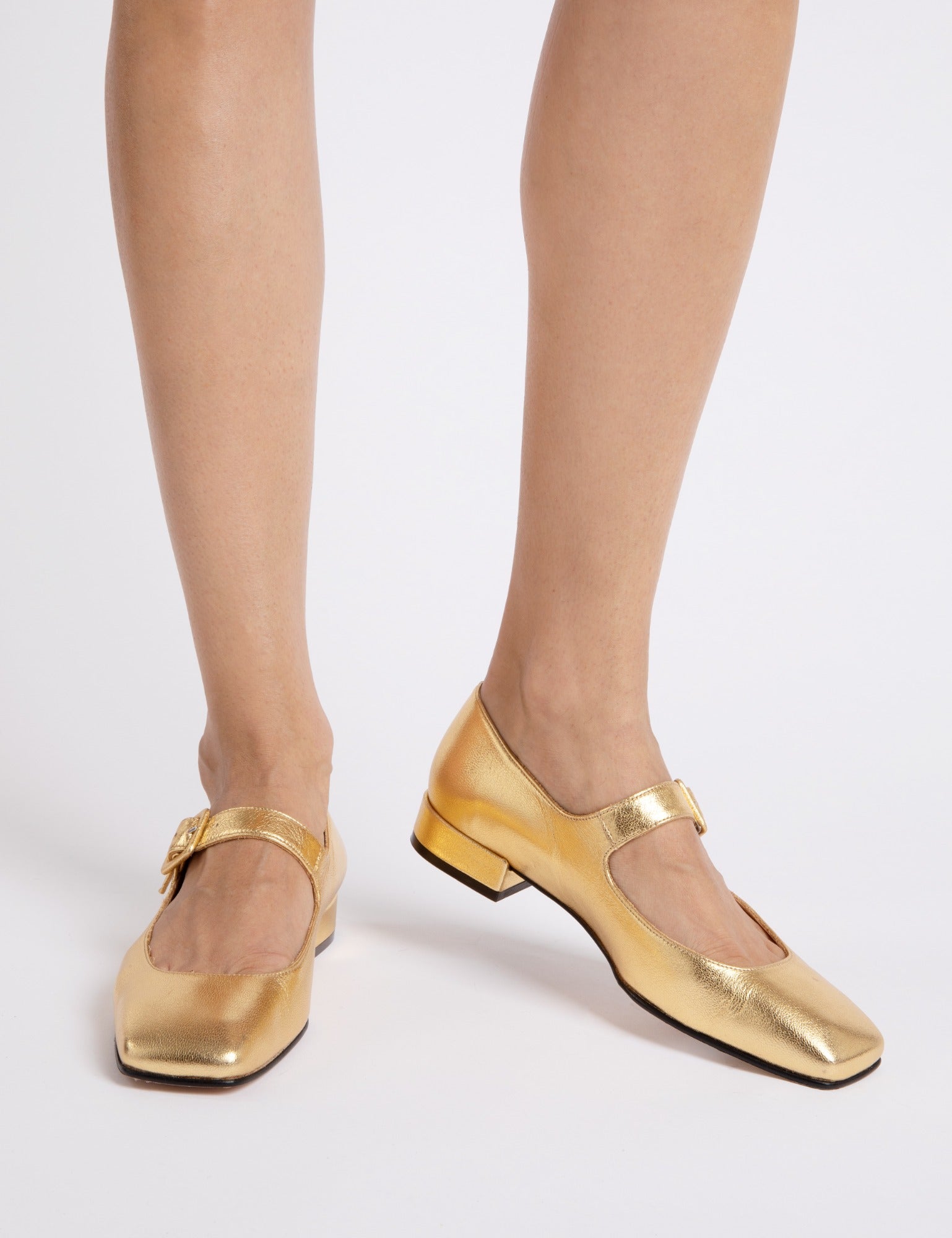 Low Mary Jane Leather Shoe