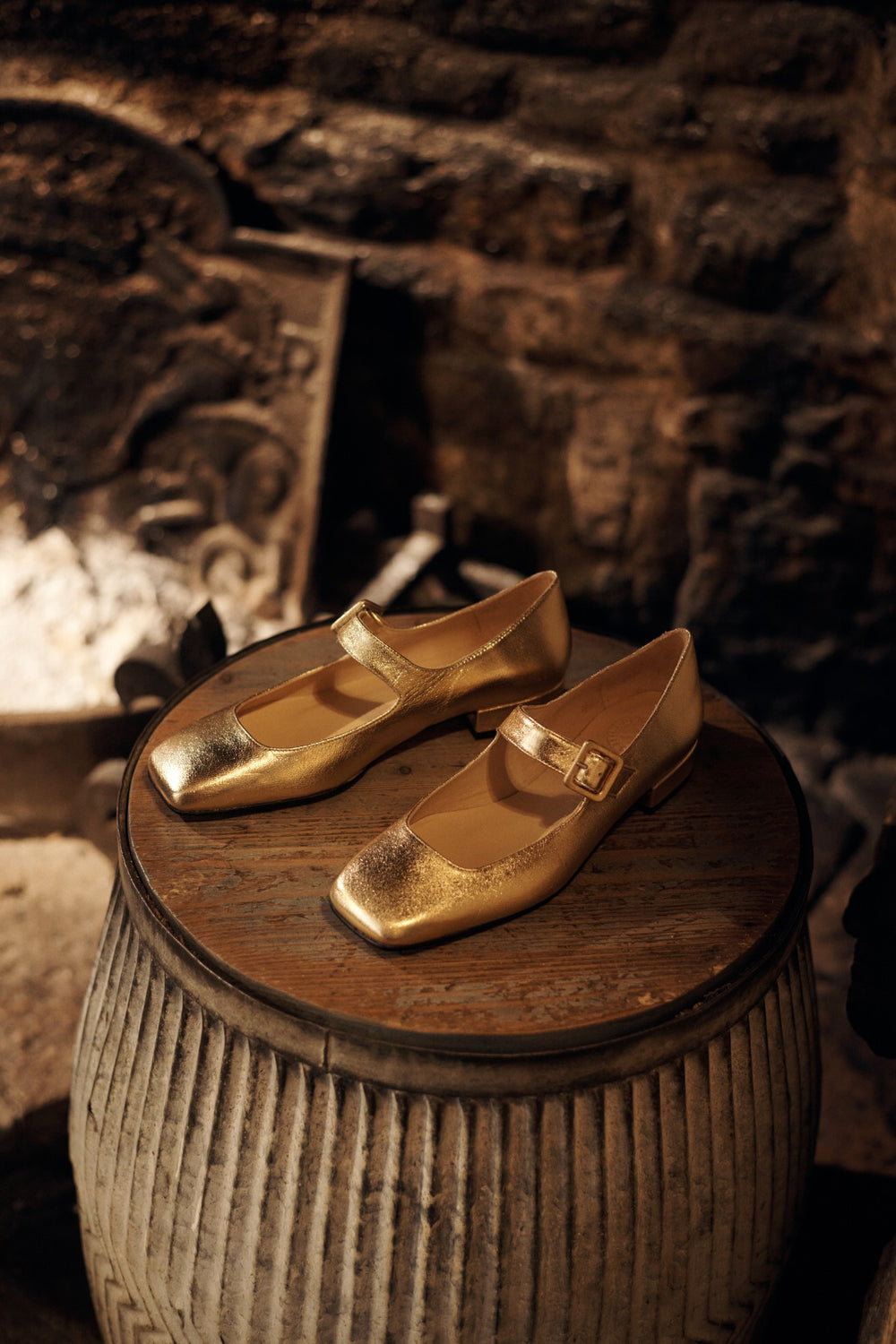 Low Mary Jane Leather Shoe