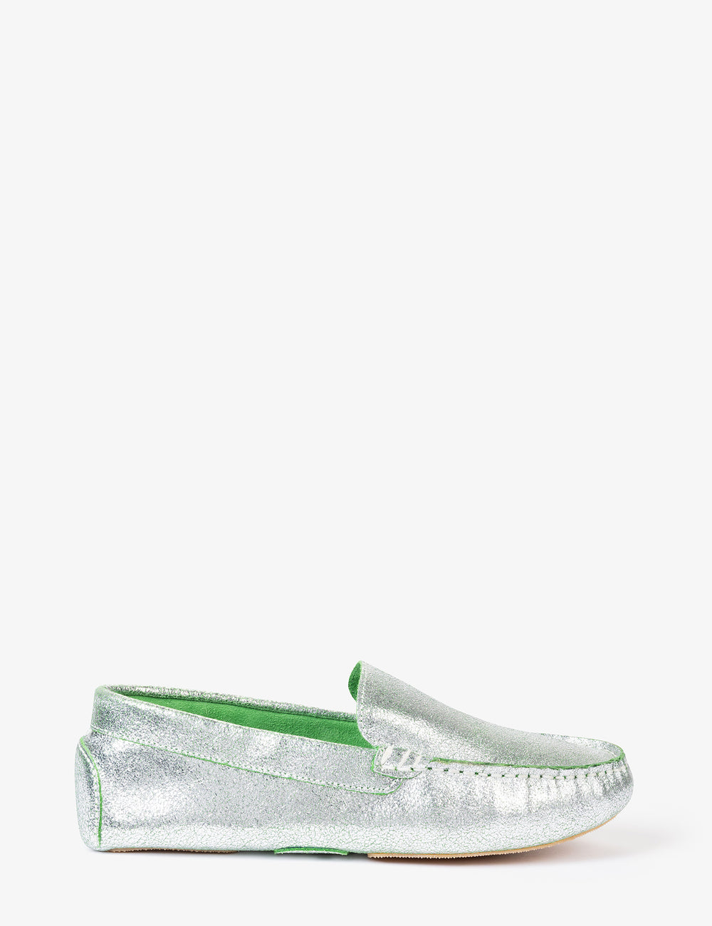 Metallic Leather Moccasin