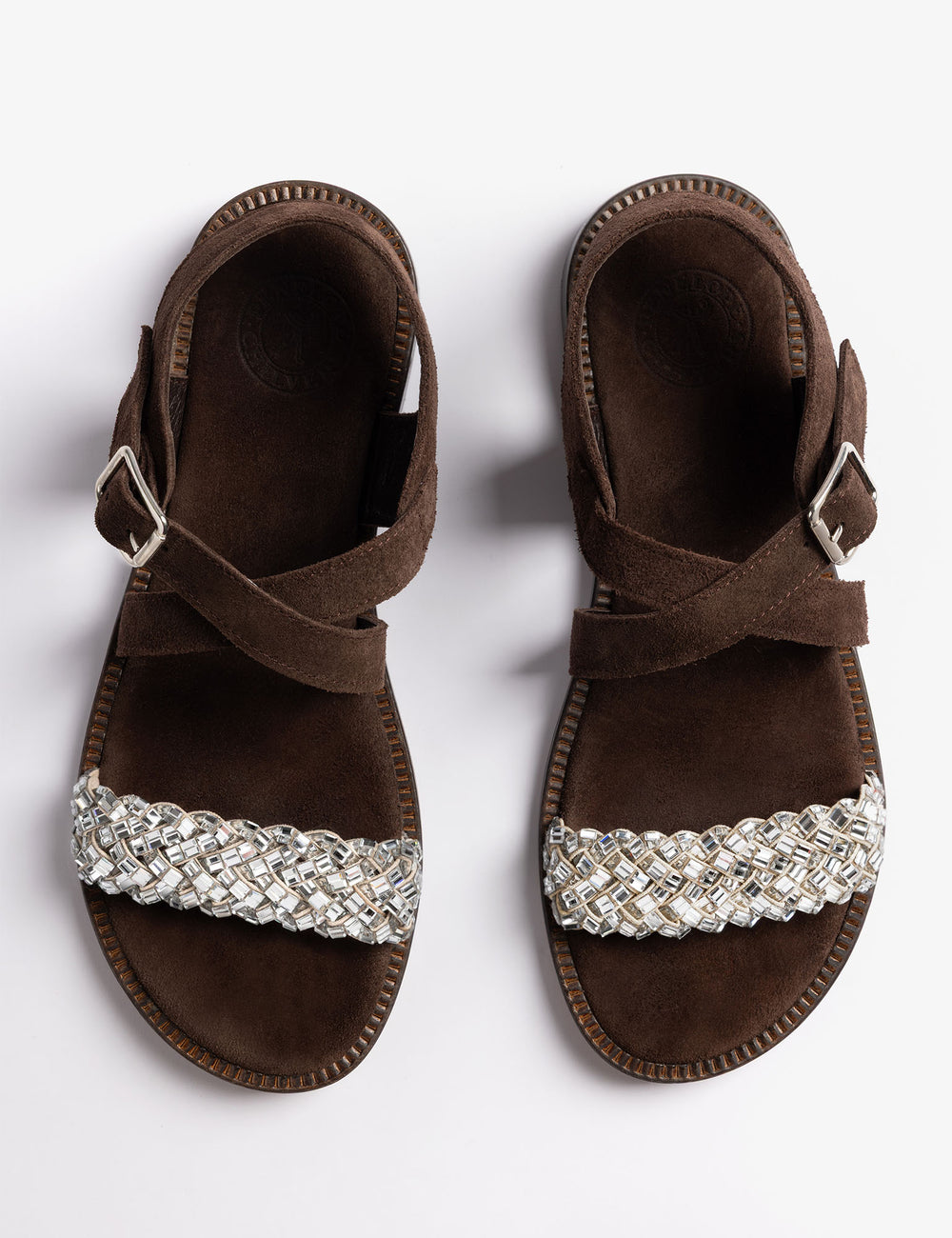 Mortimer Diamante Suede Sandal