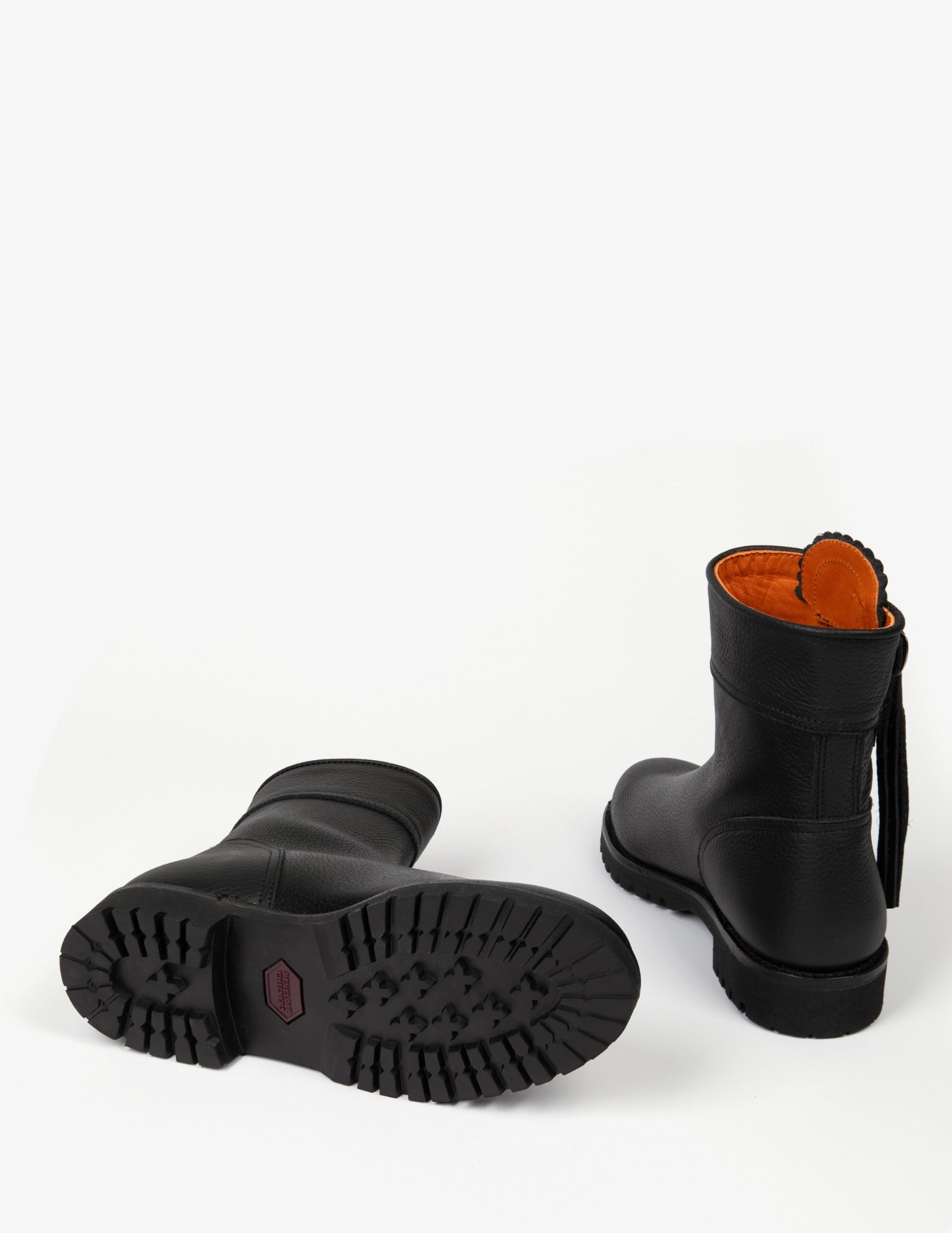 Cropped Leather Tassel Boot