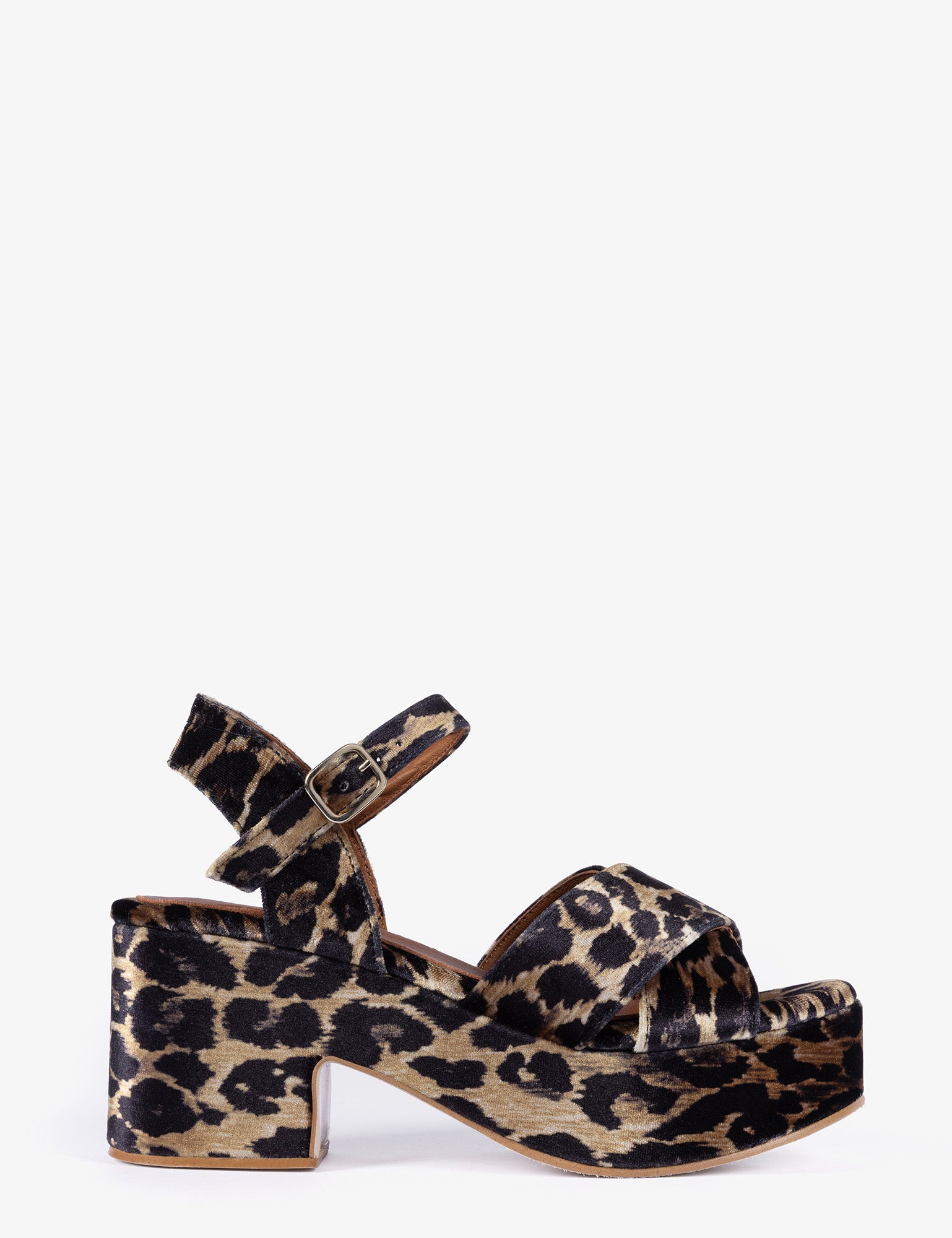 Azalea Leopard Velvet Sandal