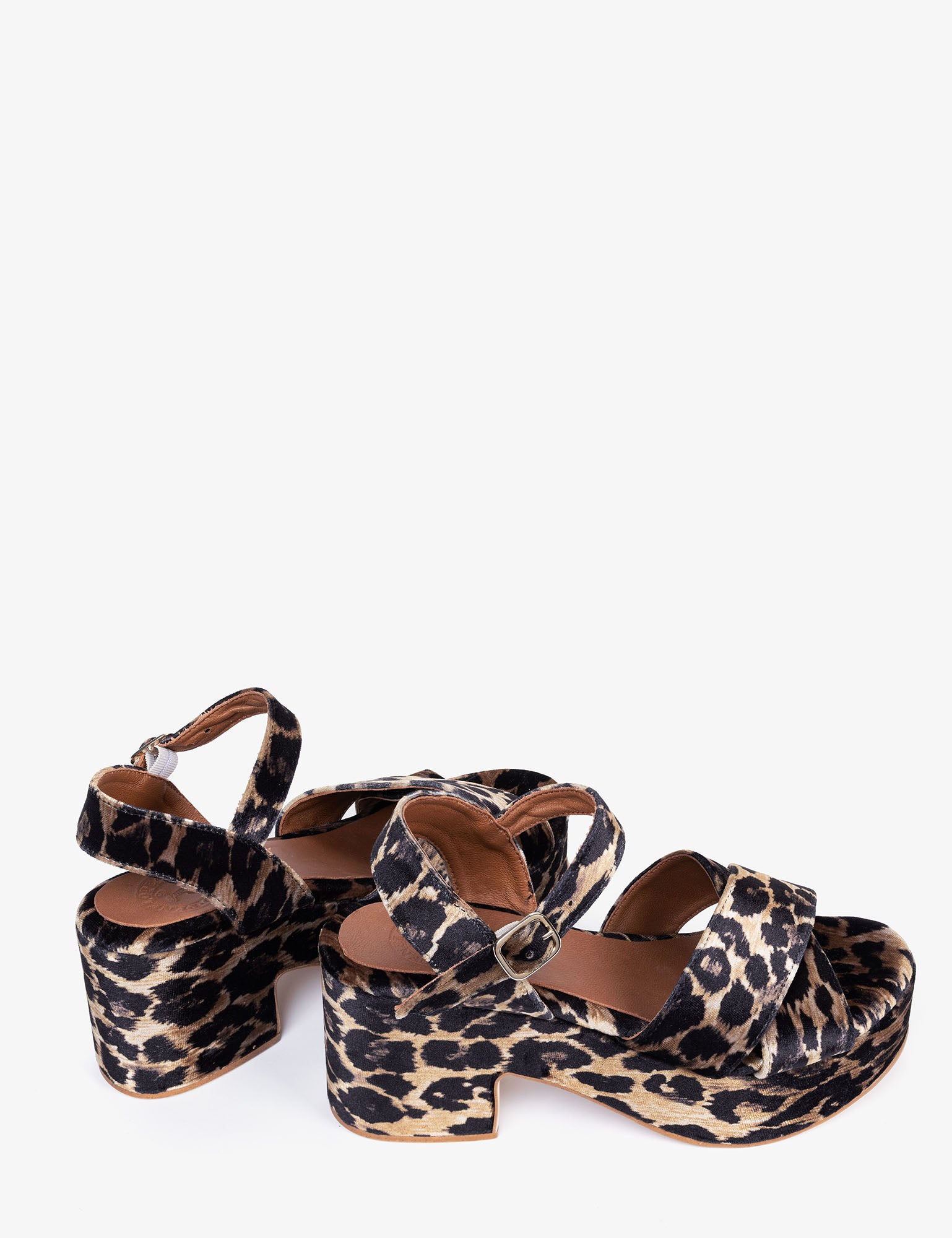 Azalea Leopard Velvet Sandal