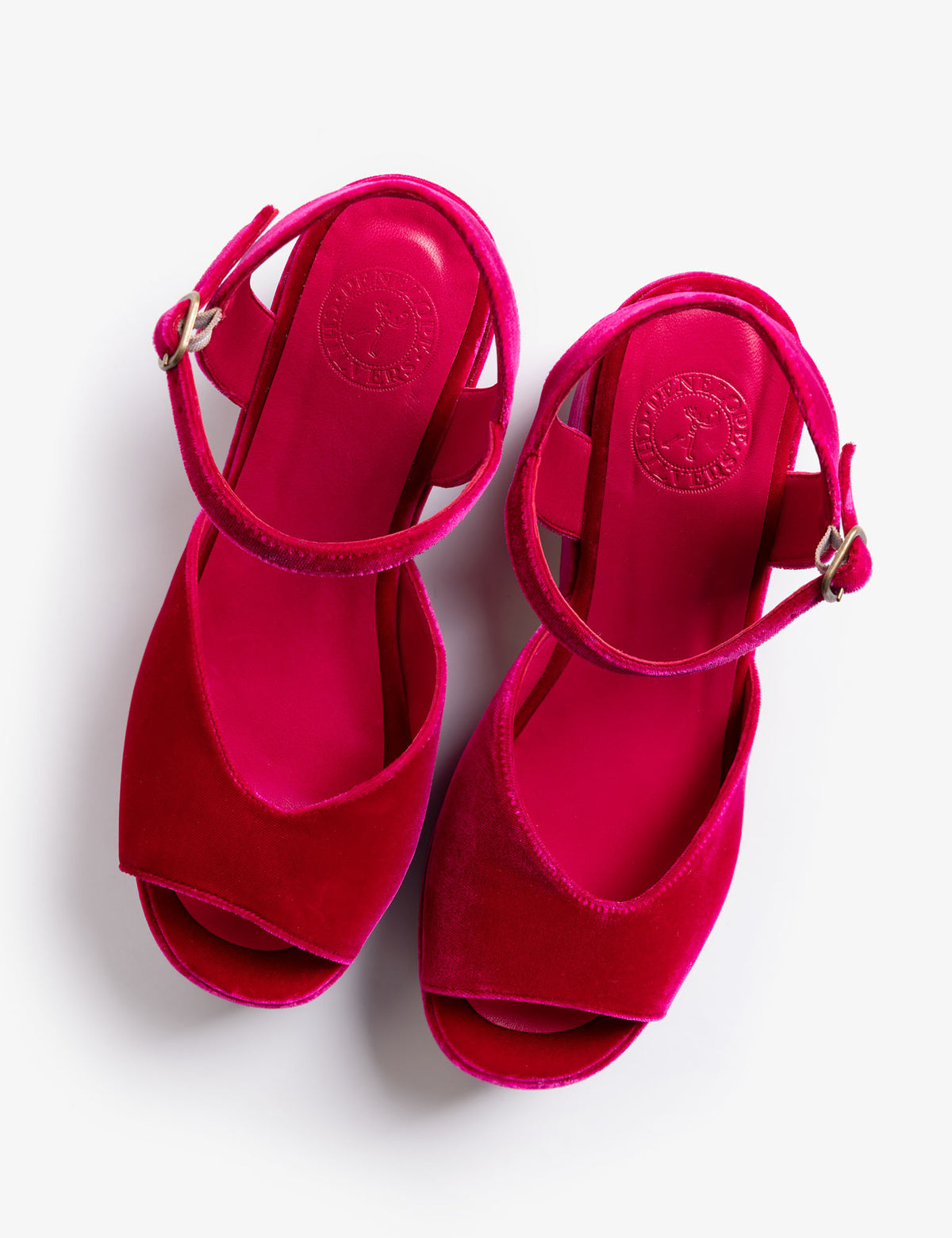 Camellia Platform Velvet Sandal