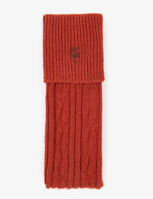 Cashmere Blend Cable Boot Socks