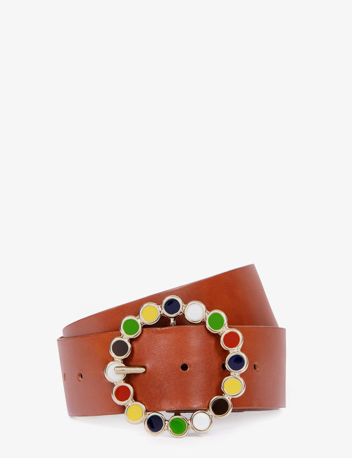 Dial Enamel Buckle Belt