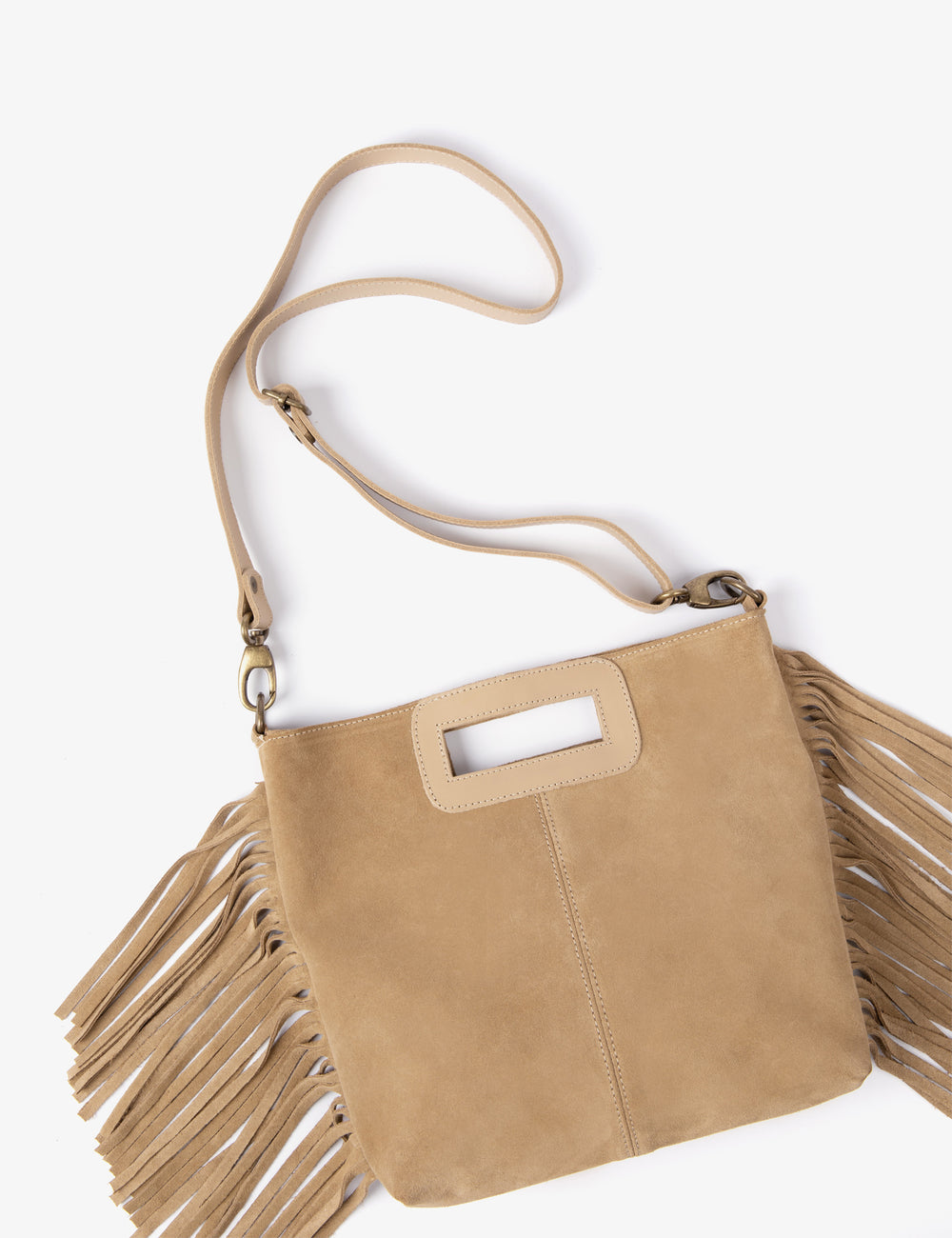 Fringe Handy Suede Bag