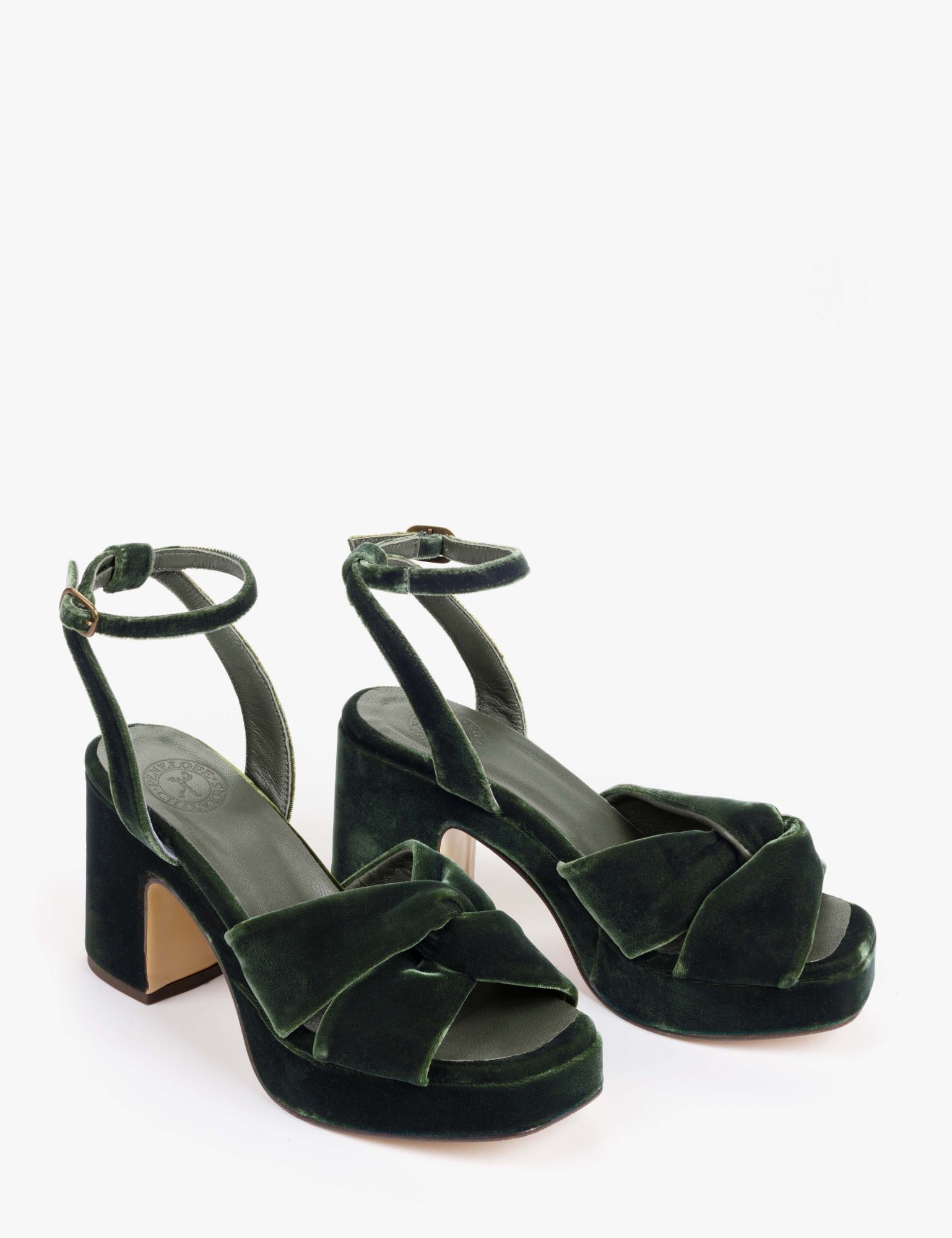 Hibiscus Platform Velvet Sandal