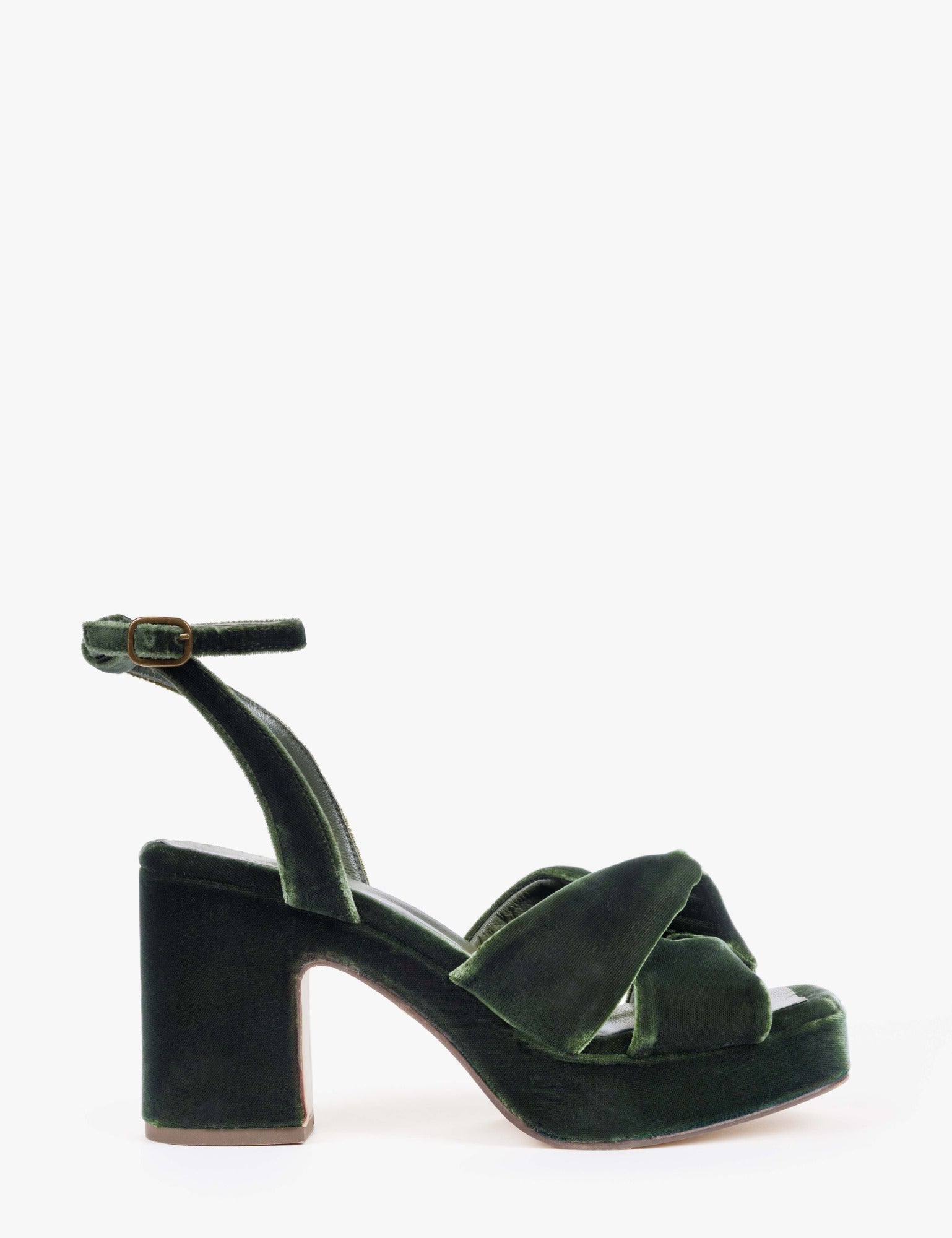 Hibiscus Platform Velvet Sandal