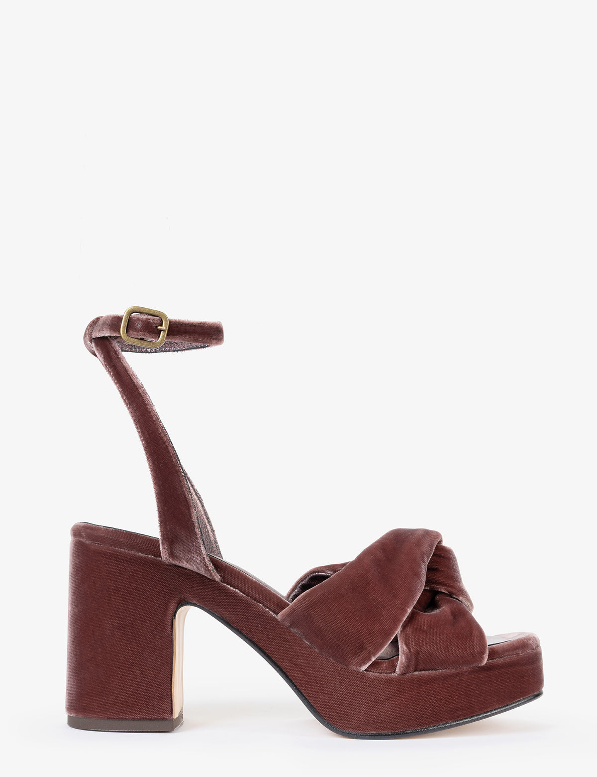 Hibiscus Platform Velvet Sandal