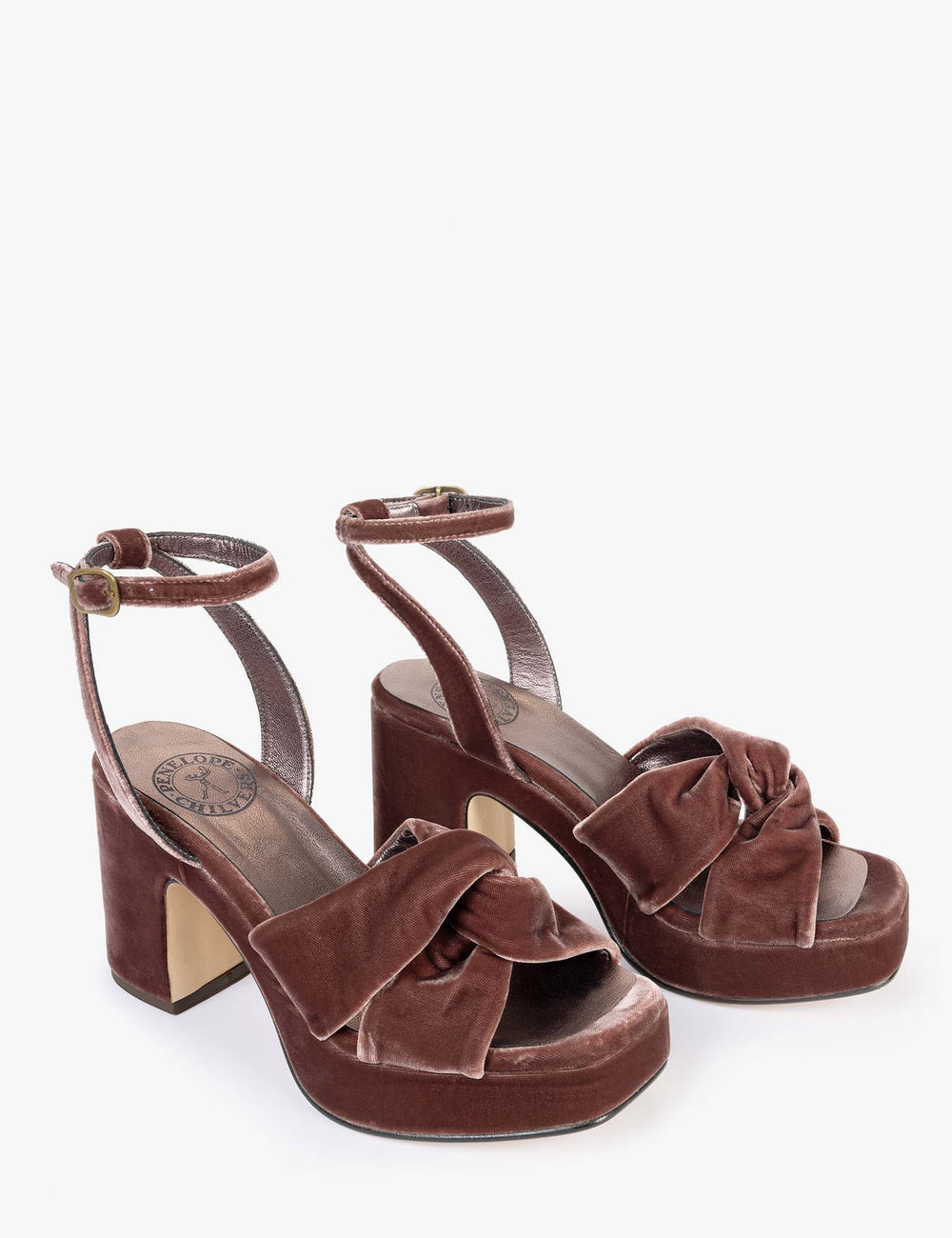 Hibiscus Platform Velvet Sandal