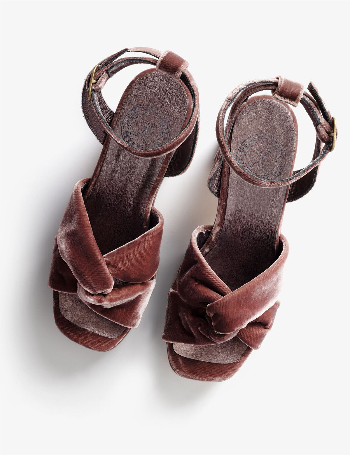 Hibiscus Platform Velvet Sandal