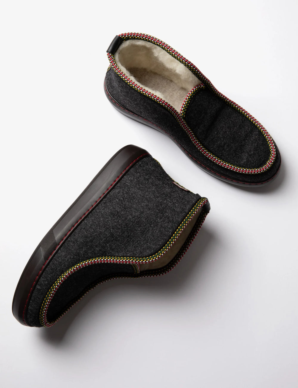 Nordic Felt Wool-Lined Slipper