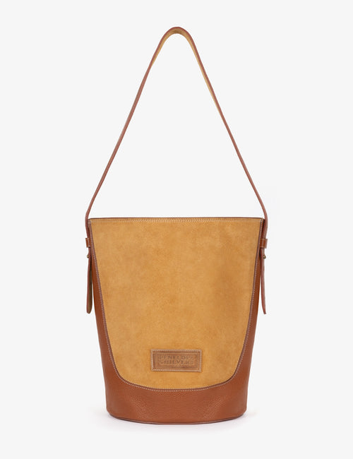 Leather Suede Bucket Bag