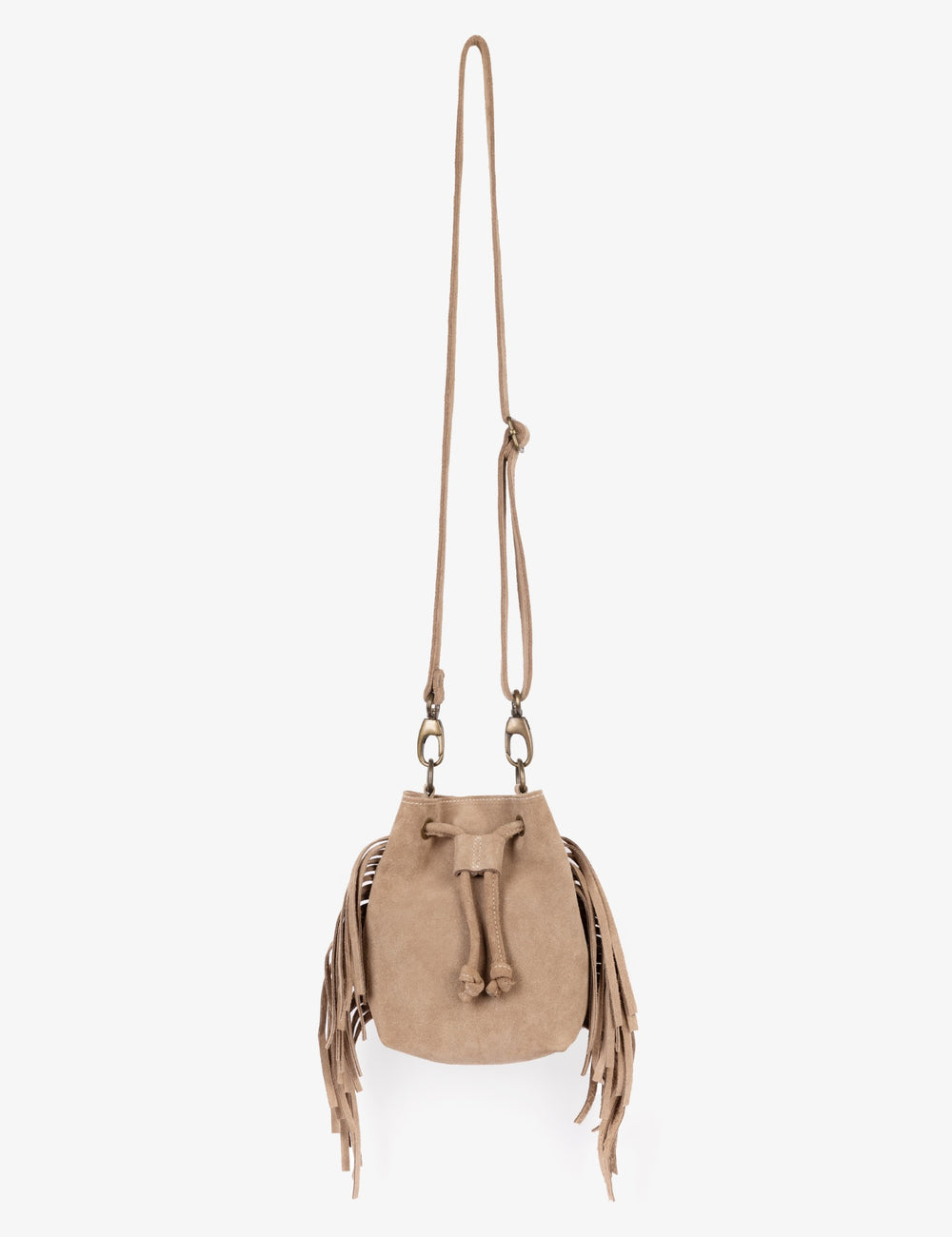 Mini Fringe Suede Bag