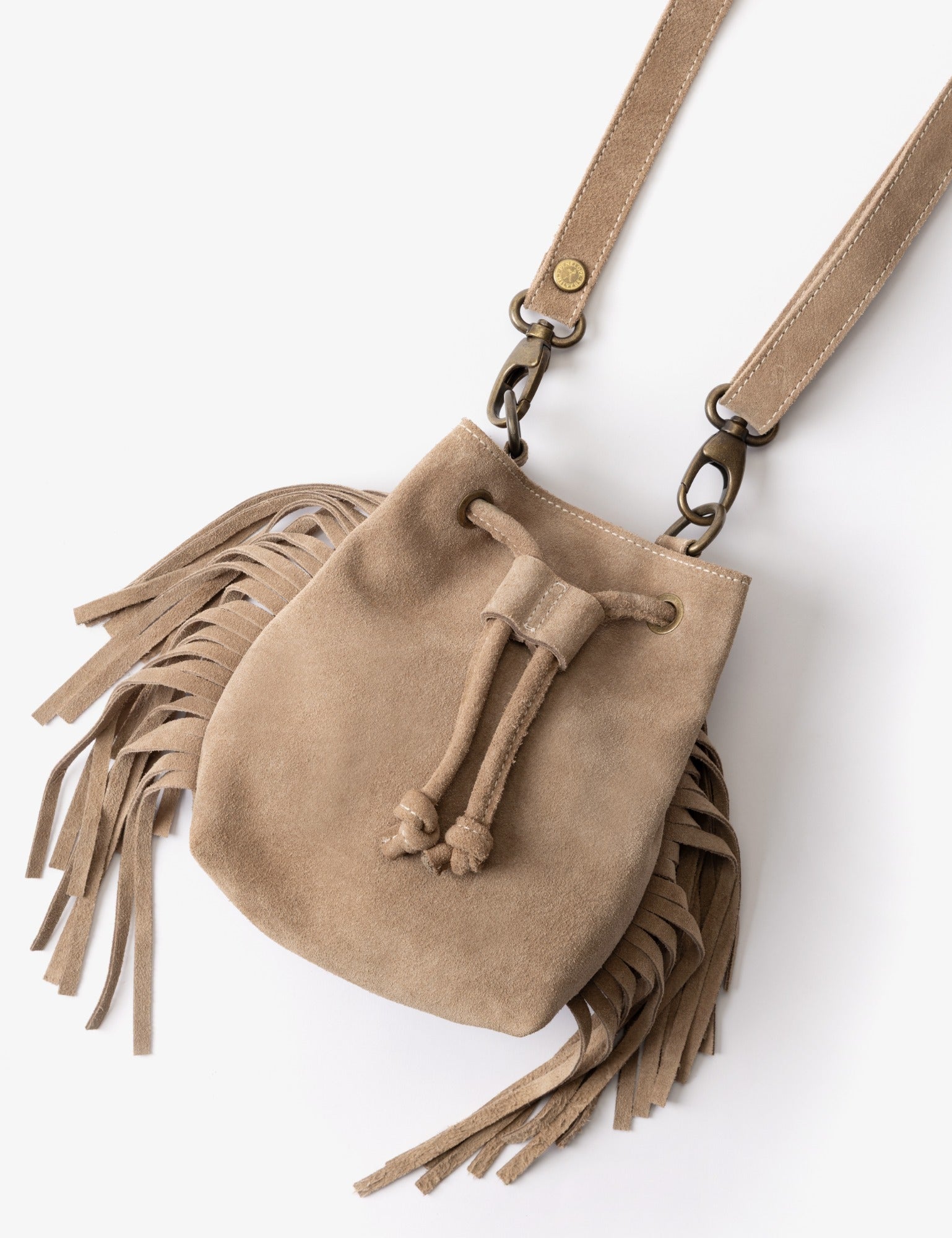 Mini Fringe Suede Bag
