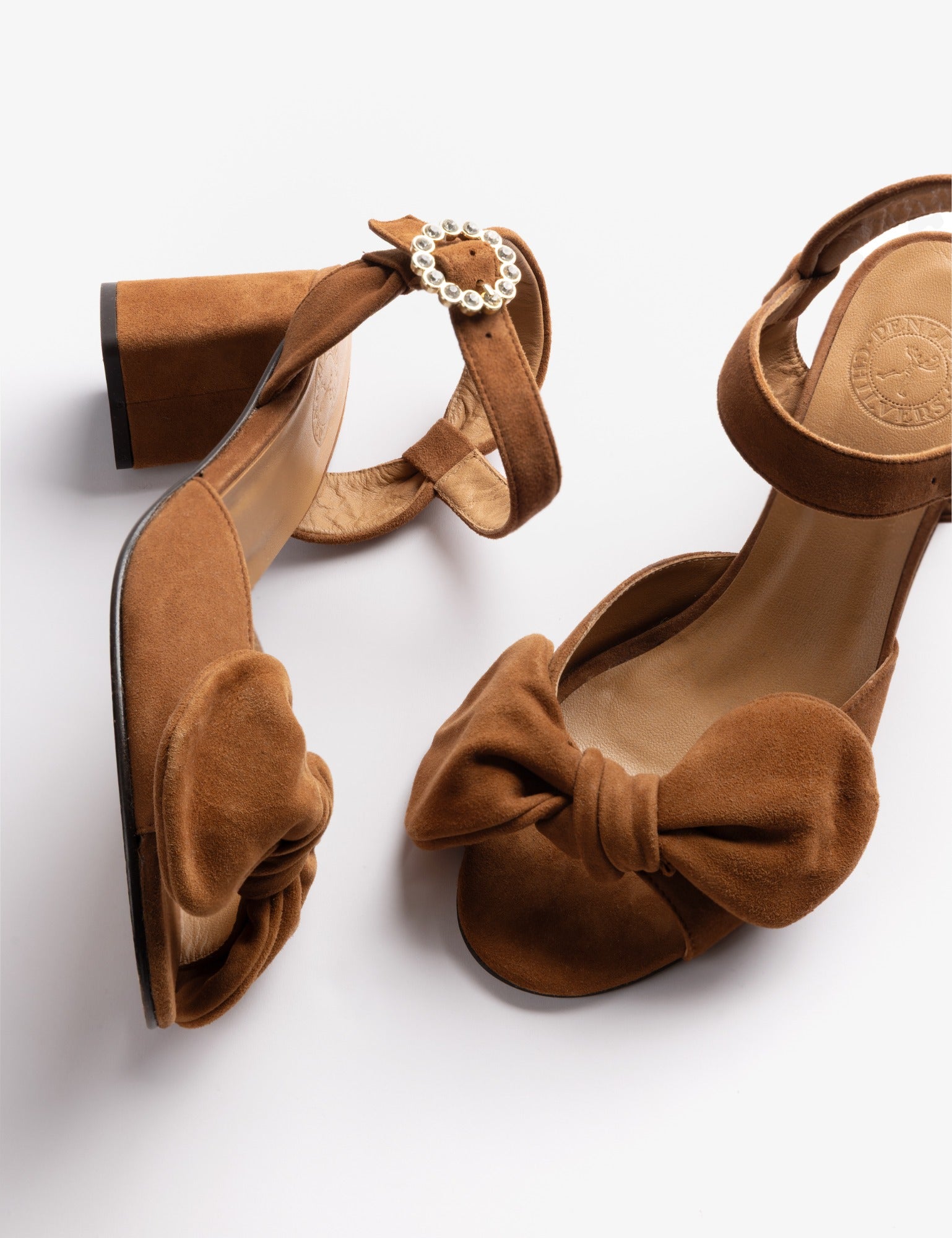Minnie Diamante Suede Sandal