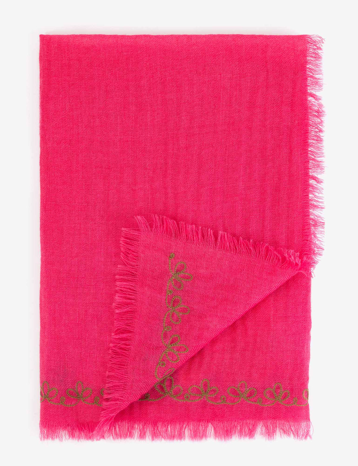 Wool Embroidered Scarf