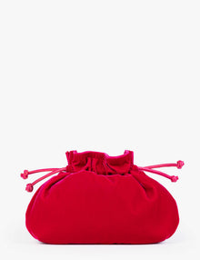 Puffball Velvet Clutch