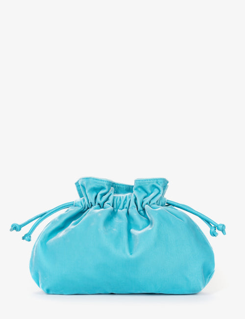 Puffball Velvet Clutch