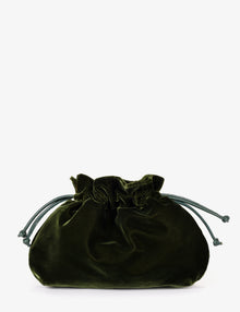 Puffball Velvet Clutch