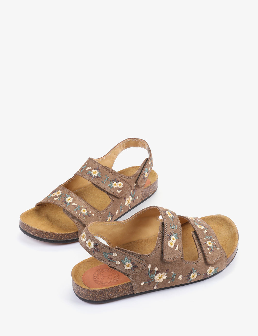 Rock Pool Embroidered Suede Slide