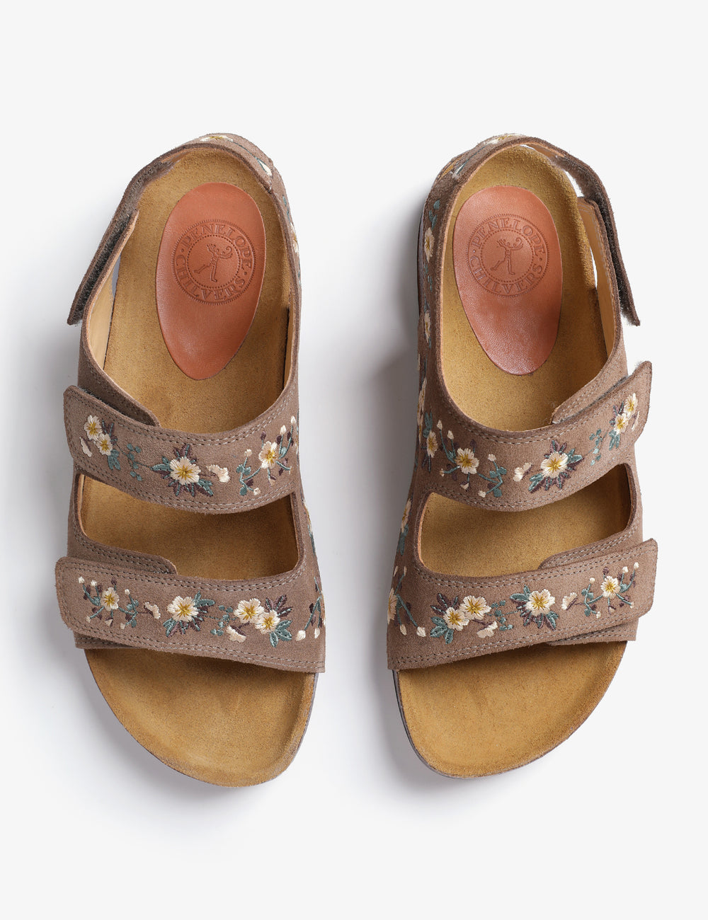 Rock Pool Embroidered Suede Slide