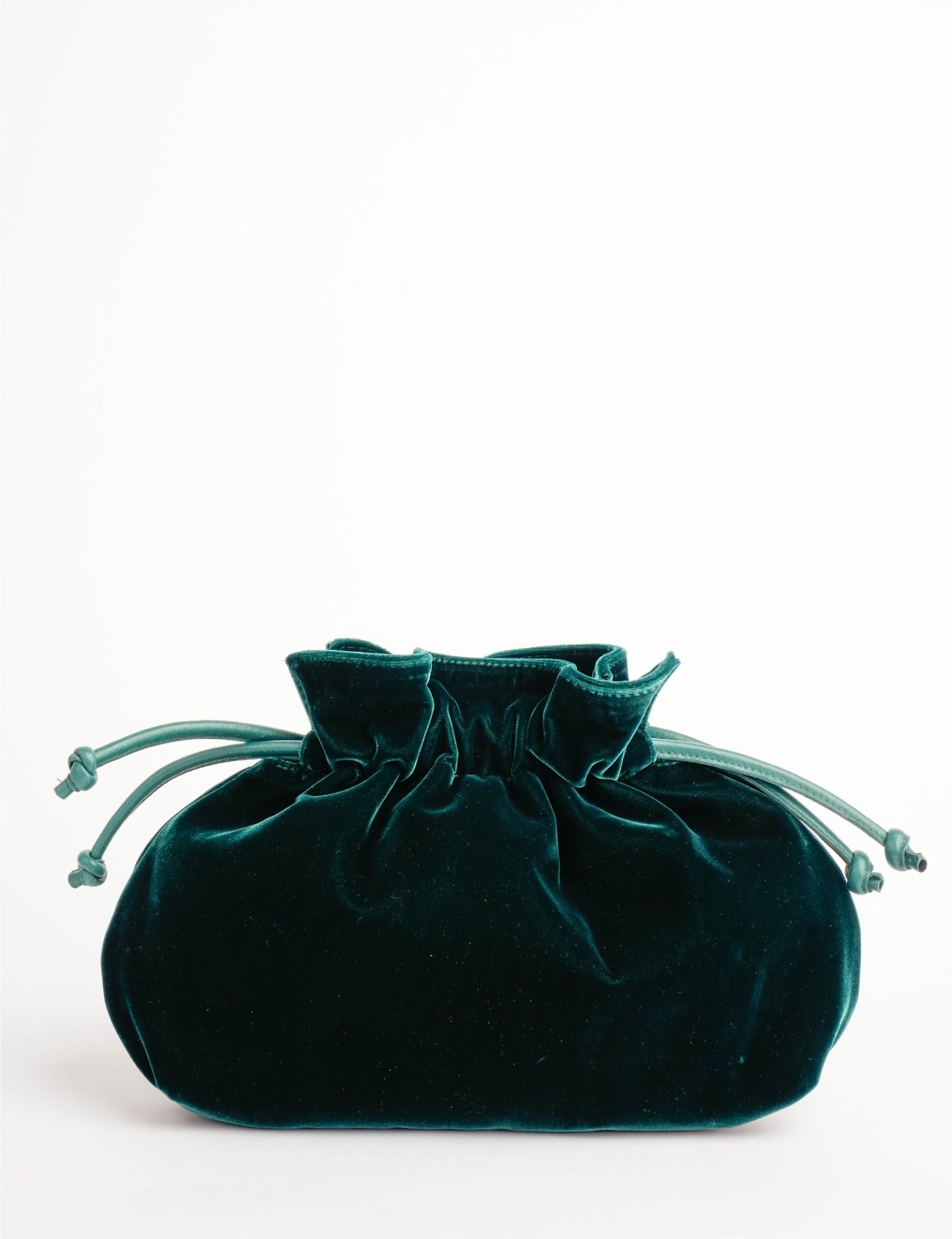 Puffball Velvet Clutch