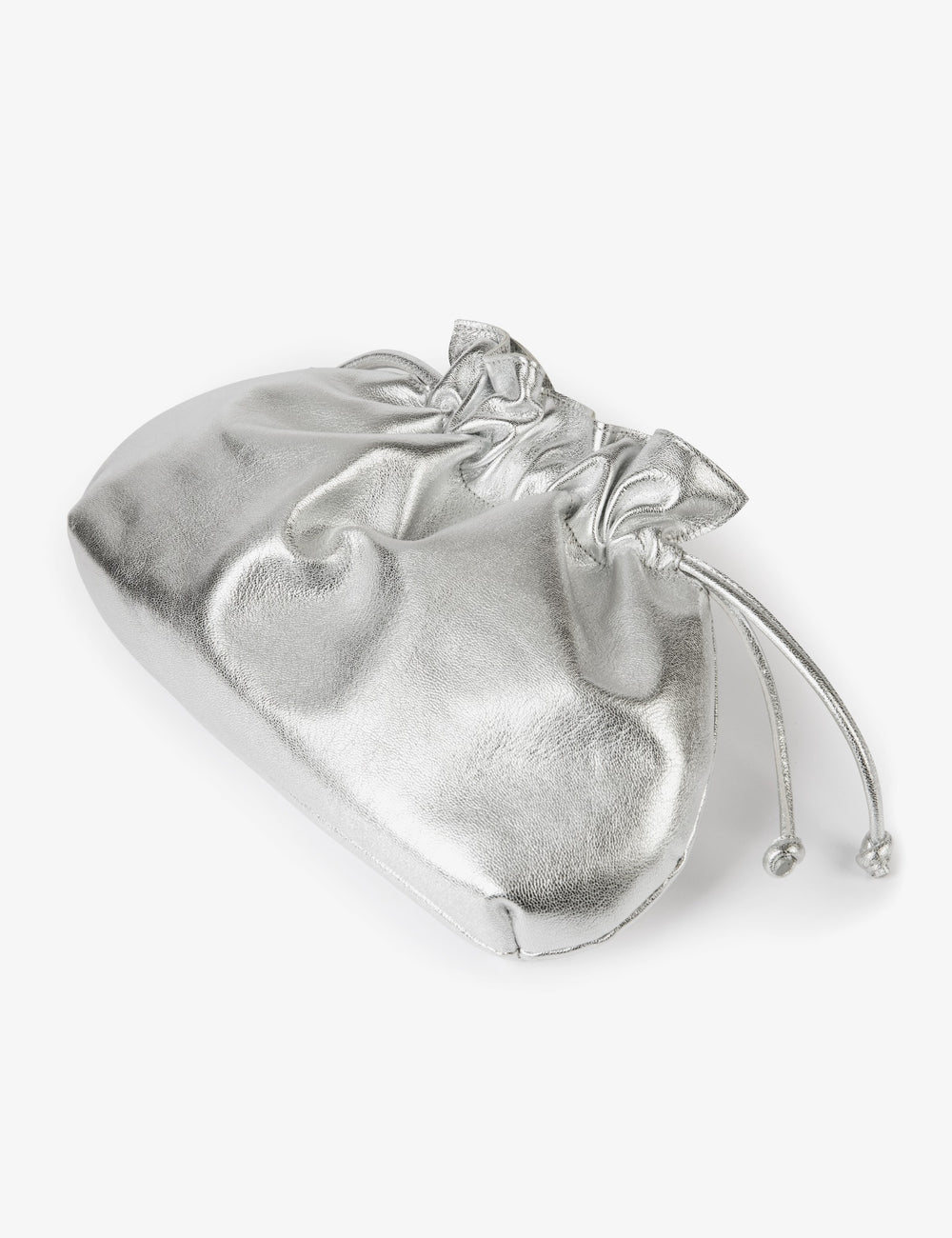 Puffball Leather Clutch