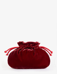 Puffball Velvet Clutch