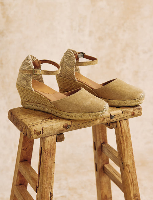 Mary Jane Suede Espadrille