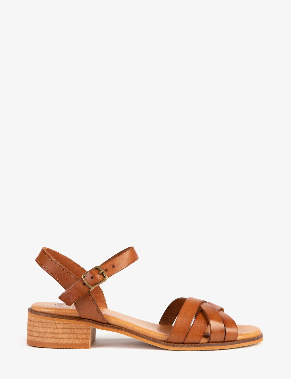 Heeled Shepherdess Leather Sandal