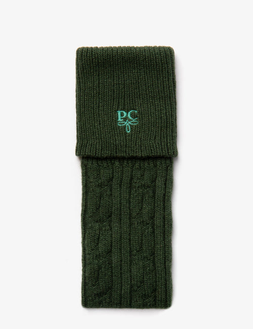 Cashmere Blend Cable Boot Socks