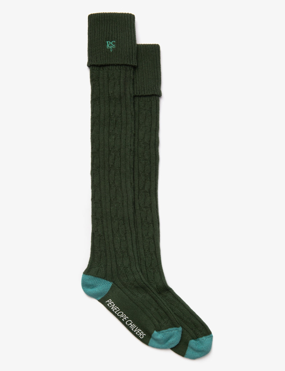 Cashmere Blend Cable Boot Socks