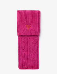 Cashmere Blend Cable Boot Socks