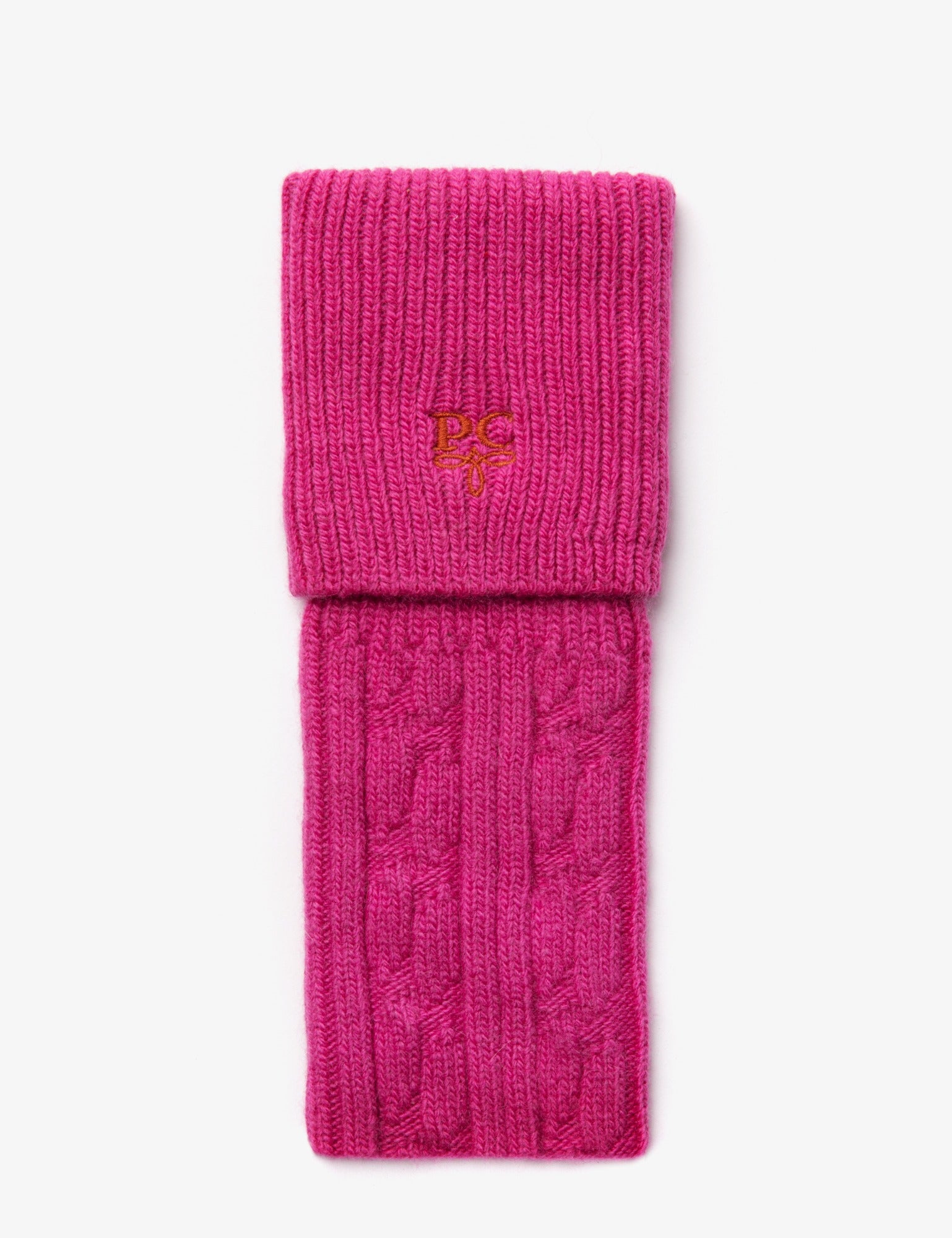 Cashmere Blend Cable Boot Socks