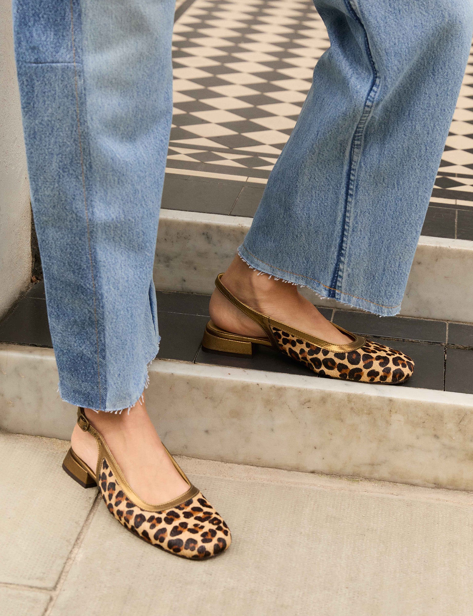 Stella Leopard Pony Slingback
