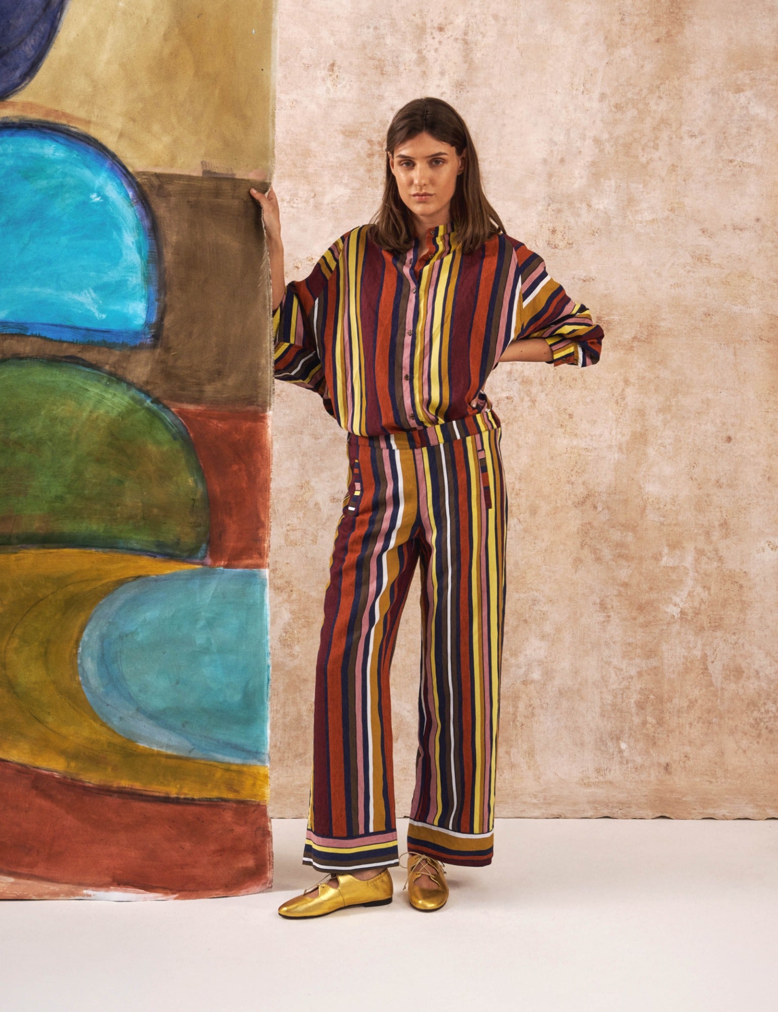 Watercolour Stripe Trouser