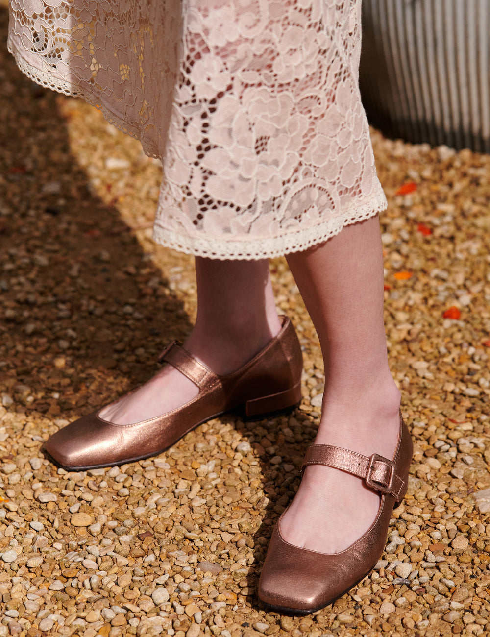 Low Mary Jane Leather Shoe