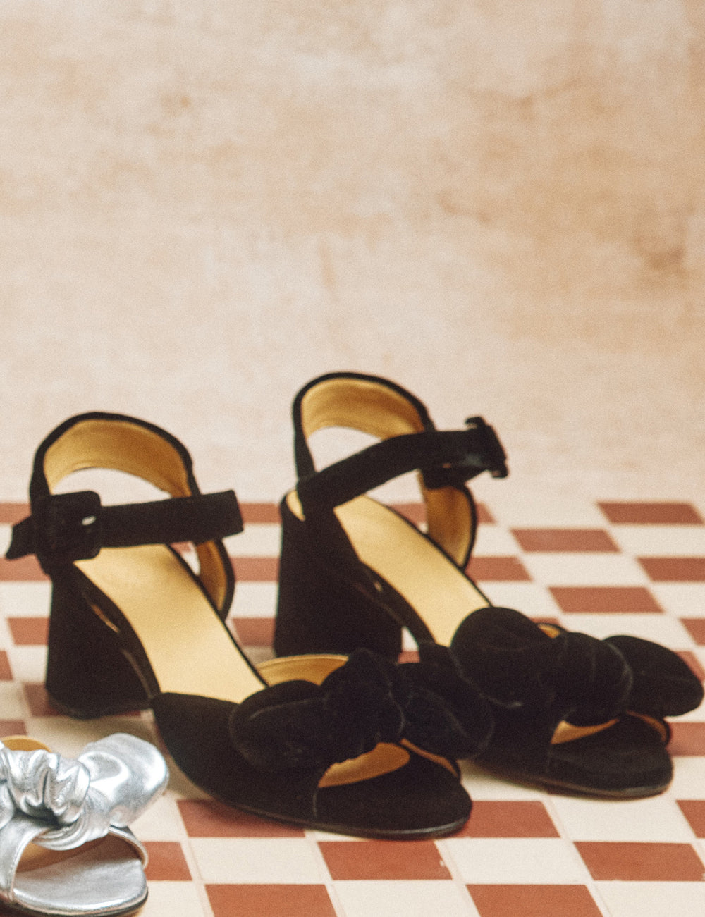 Minnie Velvet Sandal