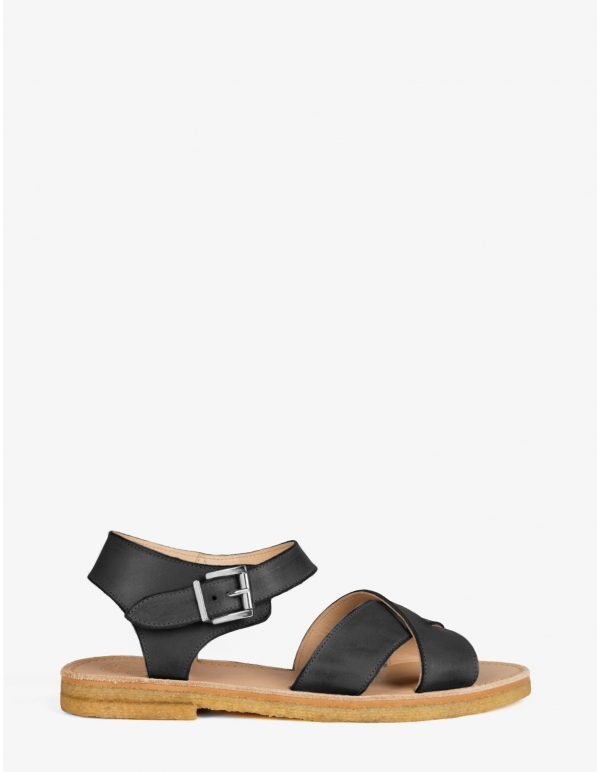Bathsheba Leather Sandal - Black | Penelope Chilvers