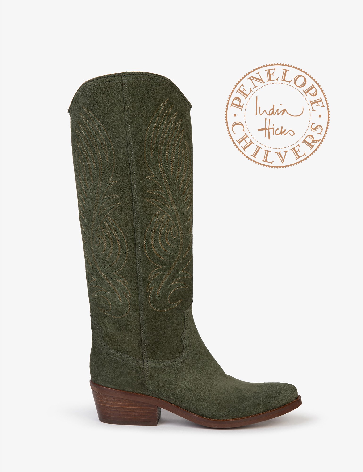 The Grove Suede Embroidered Boot - Hunter Green | Women's Boots ...