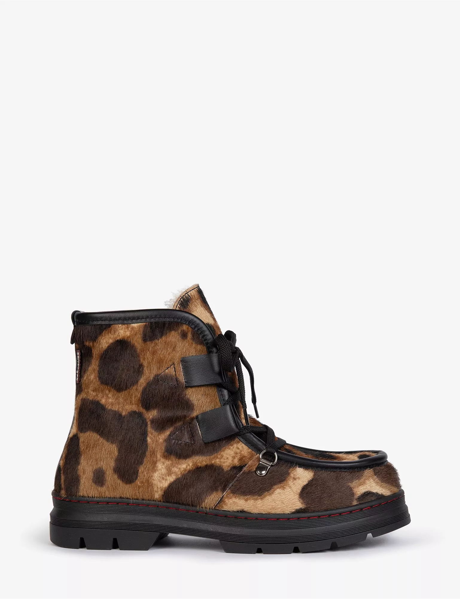 Incredible Tortoiseshell Shearling Lined Boot Brown Womens