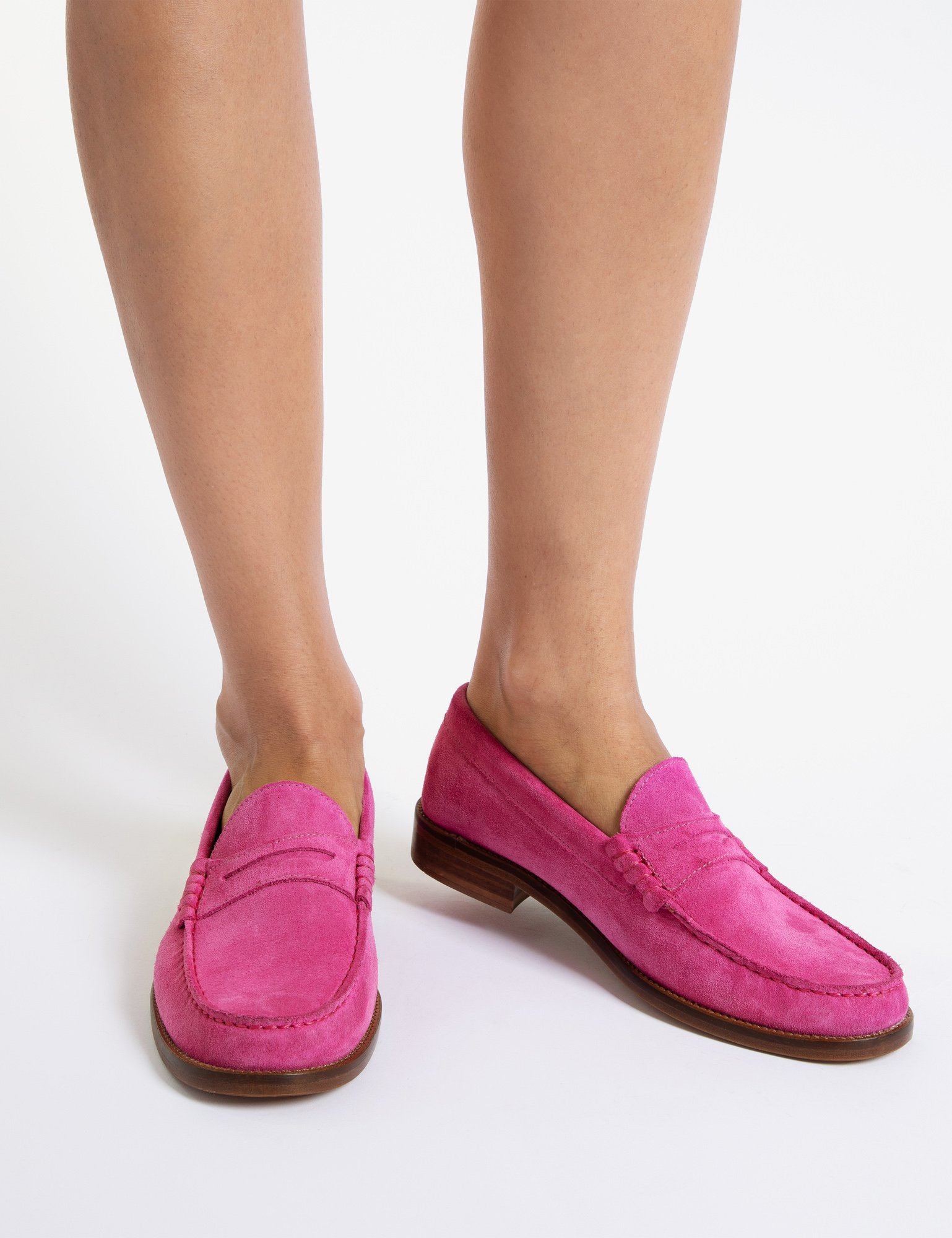 Loafer Suede Shoe - Fuchsia | Women's Shoes | Penelope Chilvers