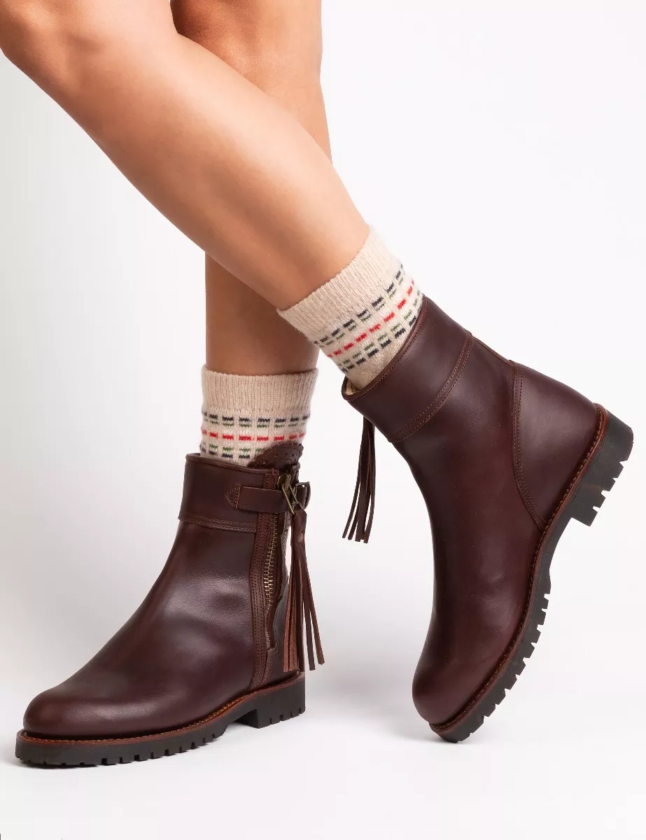 Cropped Wool-Lined Tassel Boot